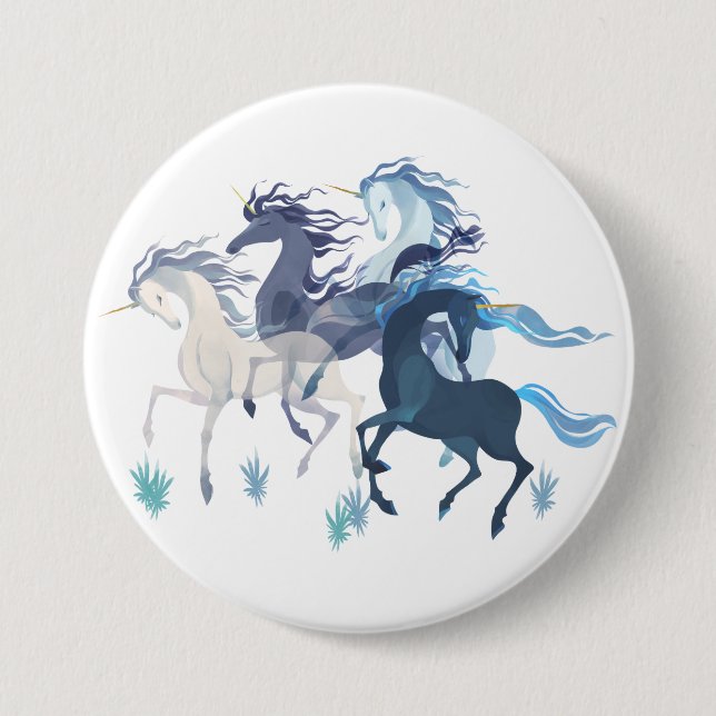 Running Unicorns badge Button (Front)