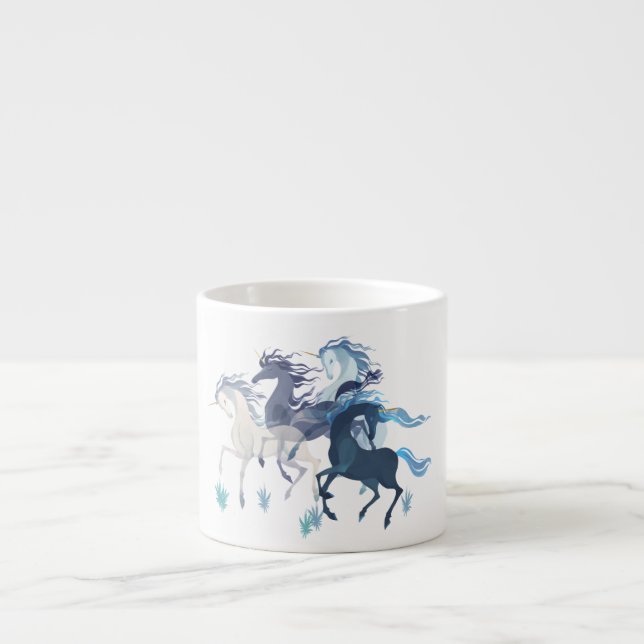 Running Unicorns, espresso mug (Front)