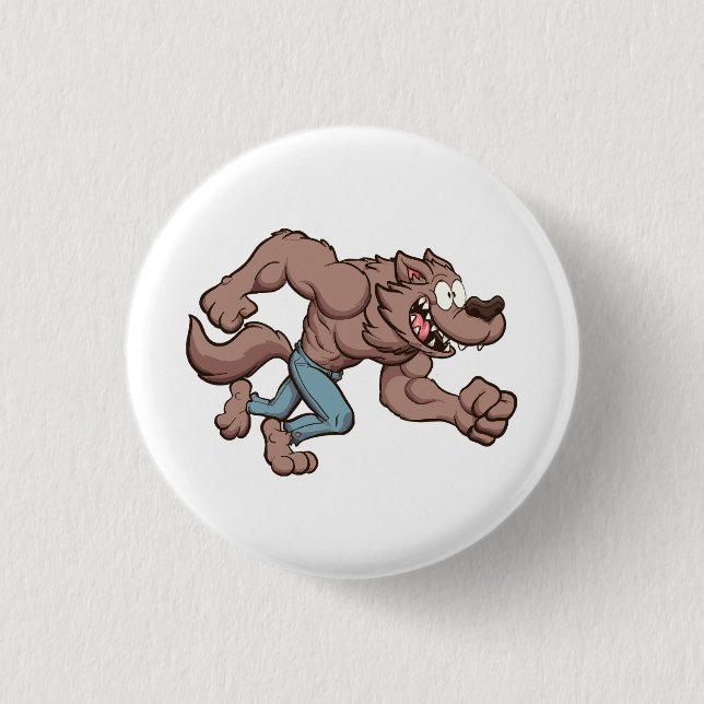 Running Werewolf Button (Front)