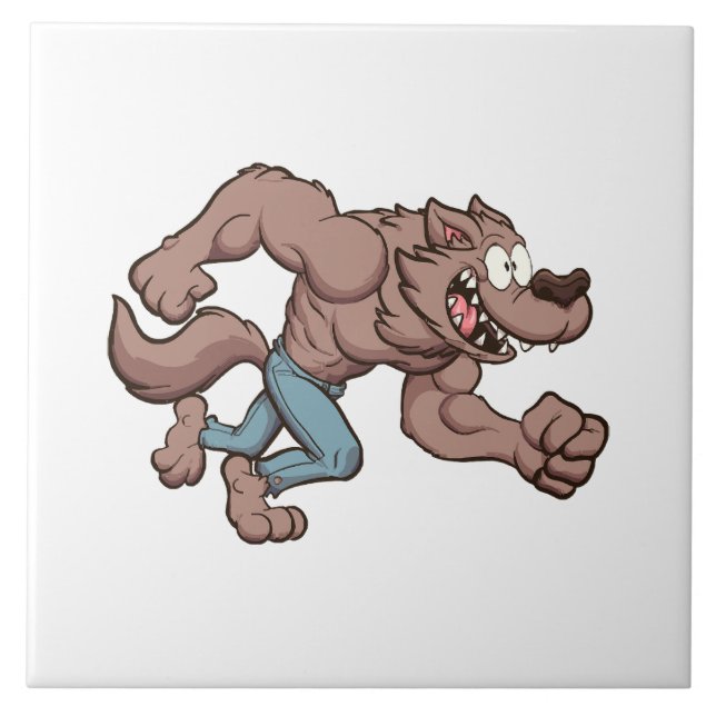 Running Werewolf Ceramic Tile (Front)