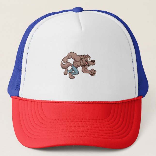Running Werewolf Trucker Hat (Front)
