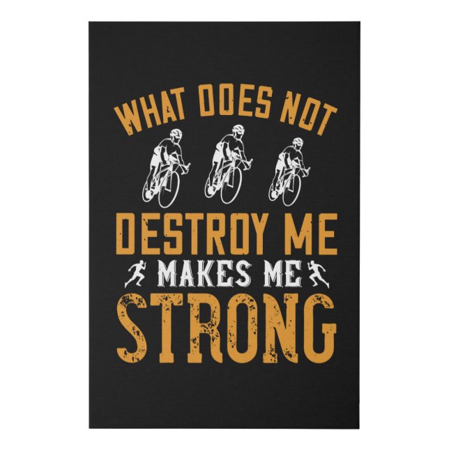 Running - What does not destroy me Faux Canvas Print (Front)