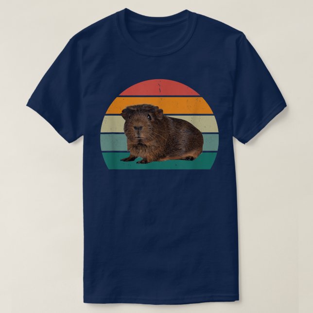 Running Wheel Guinea Pig Mom Dad Playpen Cage Guin T-Shirt (Design Front)