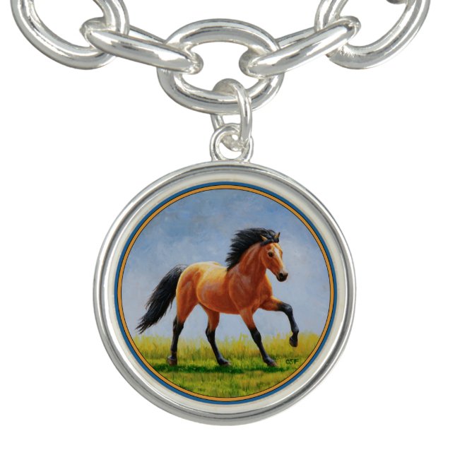 Running Wild Buckskin Horse Bracelet (Design)