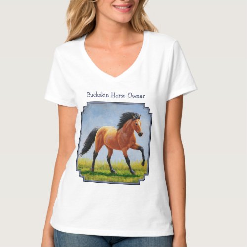 Running Wild Buckskin Horse T_Shirt