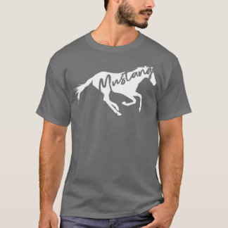 Running Wild Mustang Horse Breed Lover Silhouette  T-Shirt
