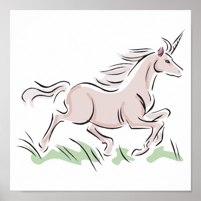 running wild pink unicorn print