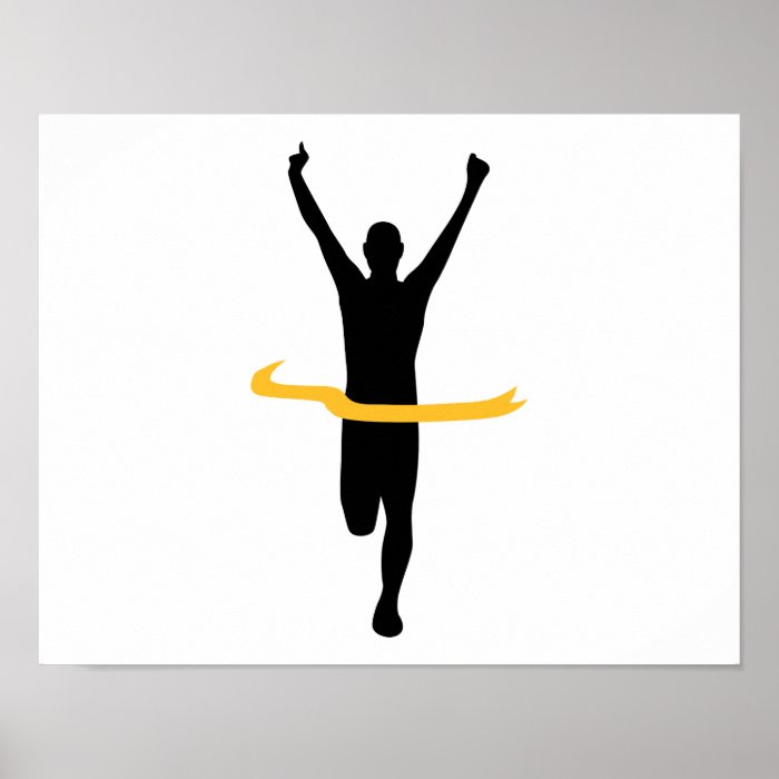 Running winner poster