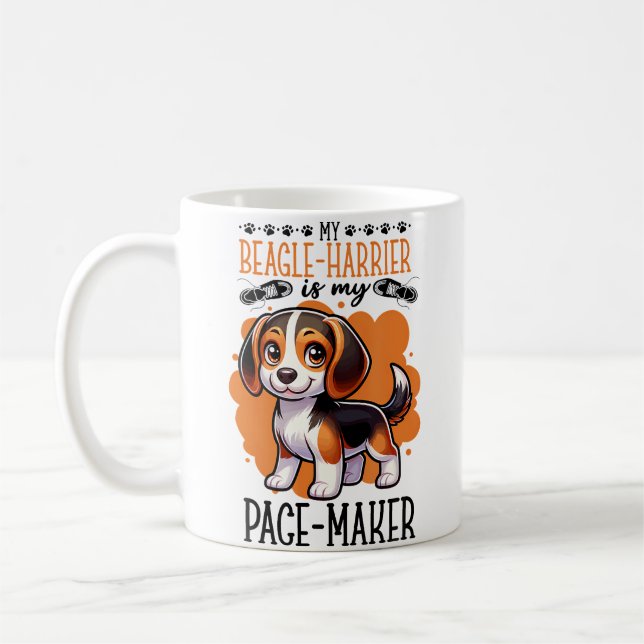 Running With Beagle-Harrier Coffee Mug (Left)