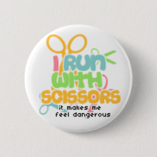 Running With Scissors Pinback Button