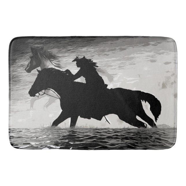 Running with Spirits - Horses   Bath Mat (Front)