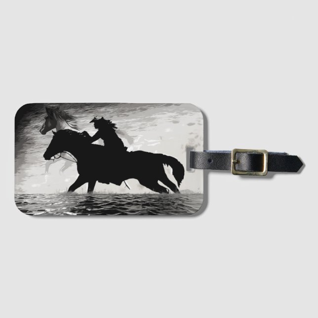 Running with Spirits - Horses   Luggage Tag (Front Horizontal)