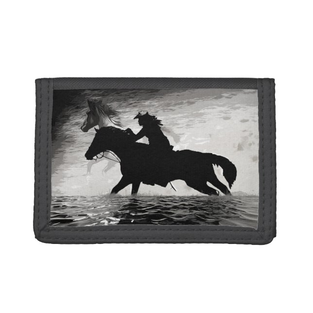 Running with Spirits - Horses  Tri-fold Wallet (Front)
