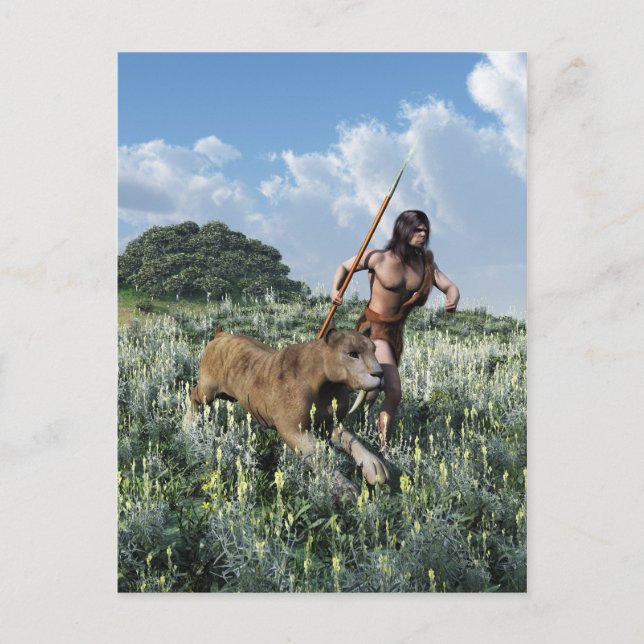 running with the tiger postcard (Front)