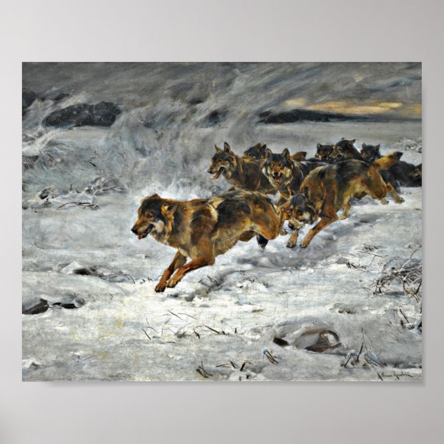 Running Wolf Pack Poster (Front)
