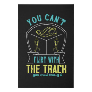 Running - You have to marry the track Faux Canvas Print