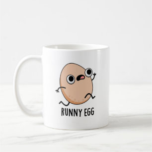 Runny Egg Funny Running Egg Pun Coffee Mug
