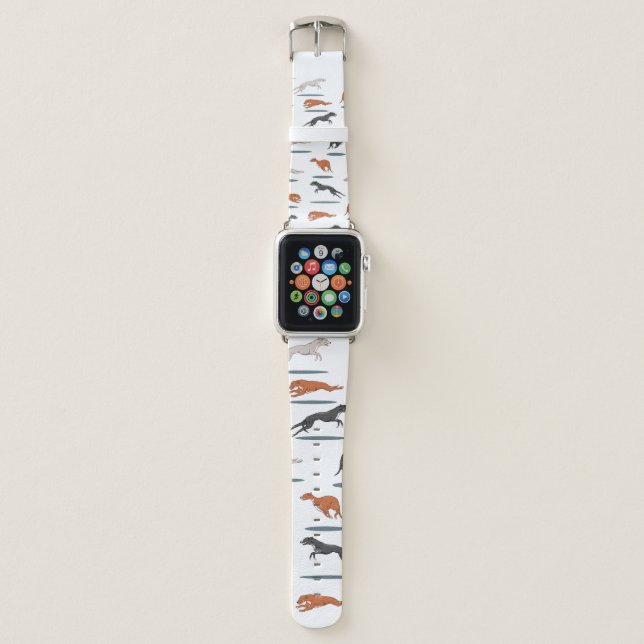 RUNNY GREY HOUND 12000 TRANS APPLE WATCH BAND (Front)