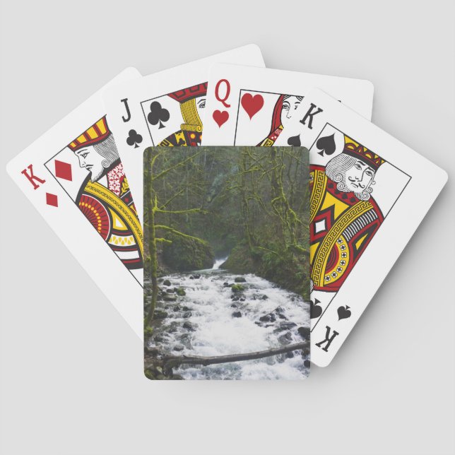 Runoff from Bridal Veil Falls, OR Poker Cards (Back)