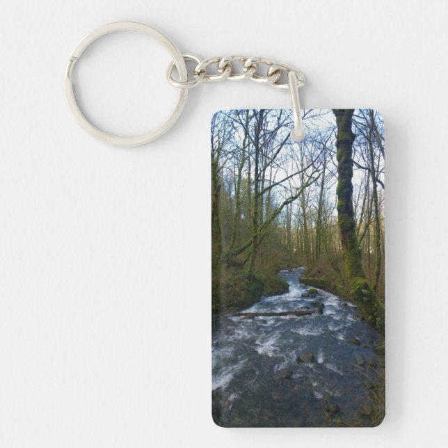 Runoff from Bridal Veil Falls, Oregon Keychain (Front)