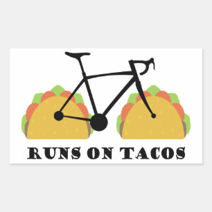 Runs On Tacos Rectangular Sticker