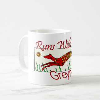 Runs With Greyhounds Coffee Mug