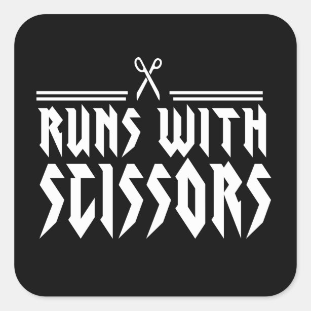 Runs With Scissors Stickers Zazzle