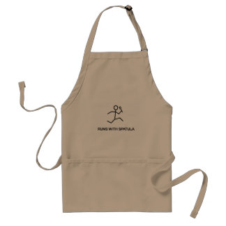 Runs with spatula adult apron
