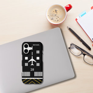 Runway Airport & Airplane Simple Aviation Custom iPhone 17 Case