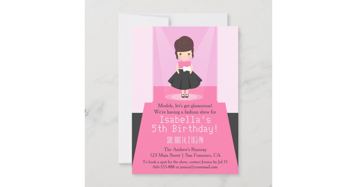 Novel Concept Designs - Fashion Runway - Make up - Birthday Party -  Invitation