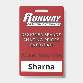 Runway Name Badge