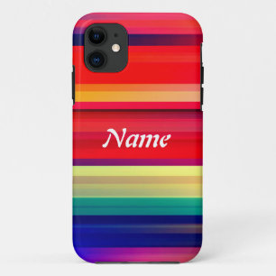 Runway Rainbow Personalize Name or Initials iPhone 11 Case