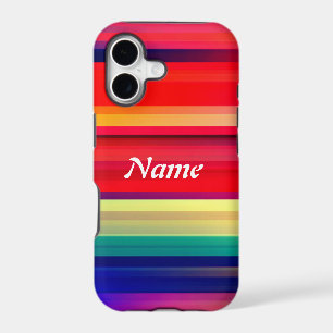 Runway Rainbow Personalize Name or Initials iPhone 17 Case