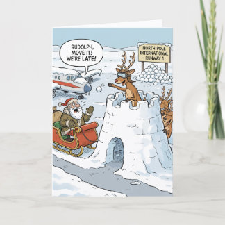 Runway Rudolph Holiday Card