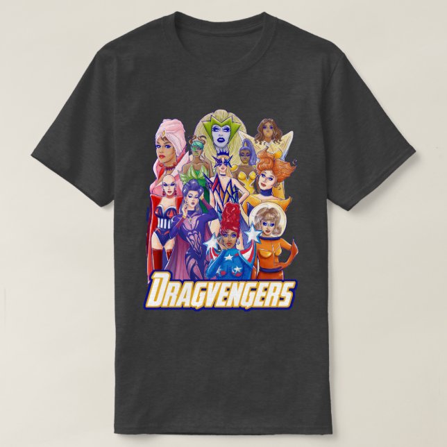 RuPauls Dragvengers All winners T-Shirt (Design Front)