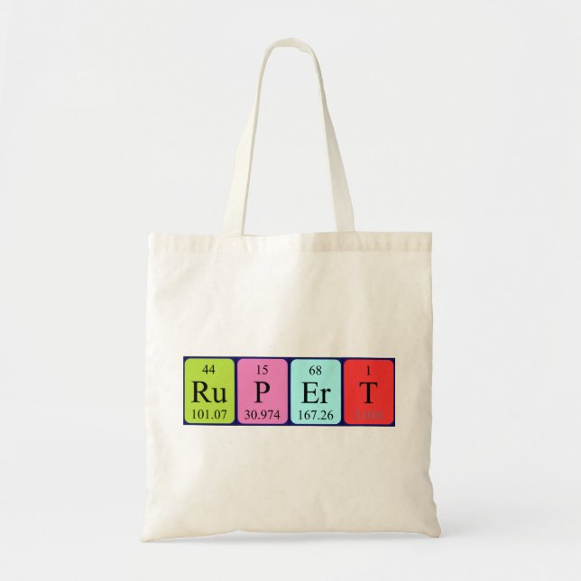 Rupert periodic table name tote bag (Front)