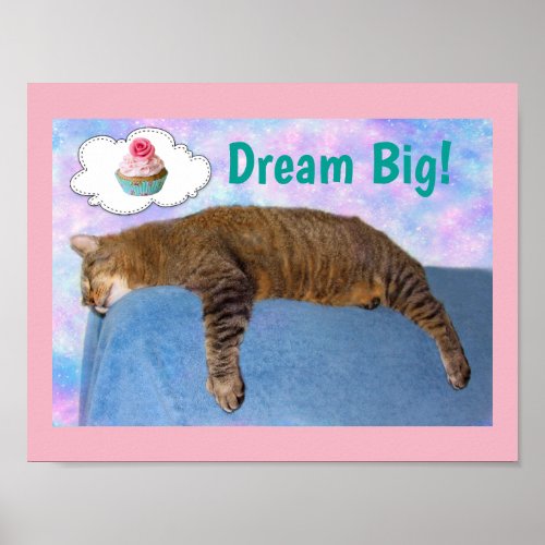 Rupie Cat Dream Big Poster