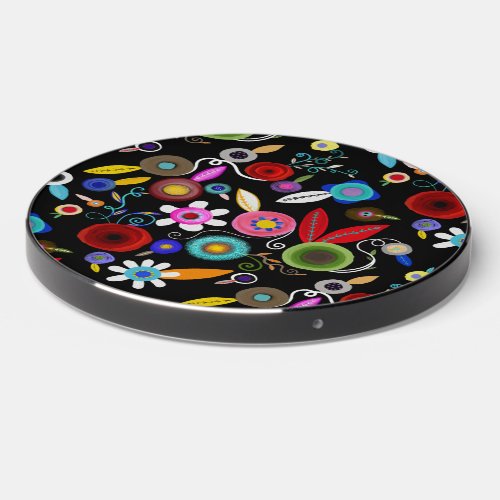 Rupydetequila birds cherries strawberry whimsical  wireless charger 