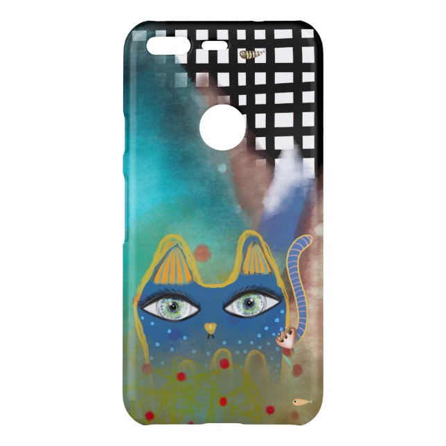 Rupydetequila gingham black landscape uncommon google pixel case (Back)