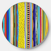 Rupydetequila handpainted lines wireless charger (Front)