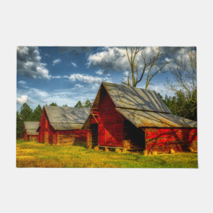 Rural America Red Barn  Doormat