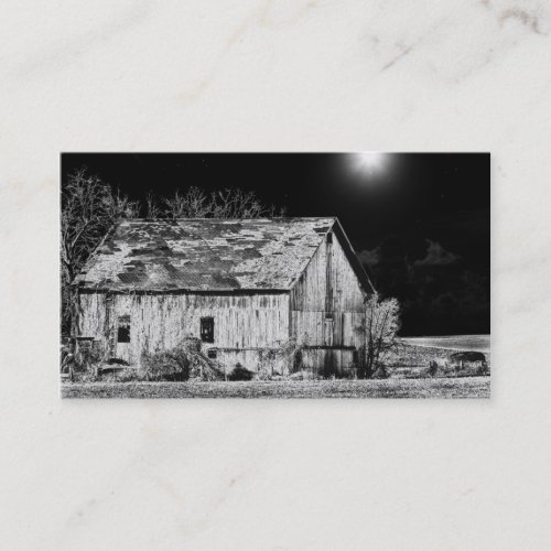 Rural Barn at night Business Cards