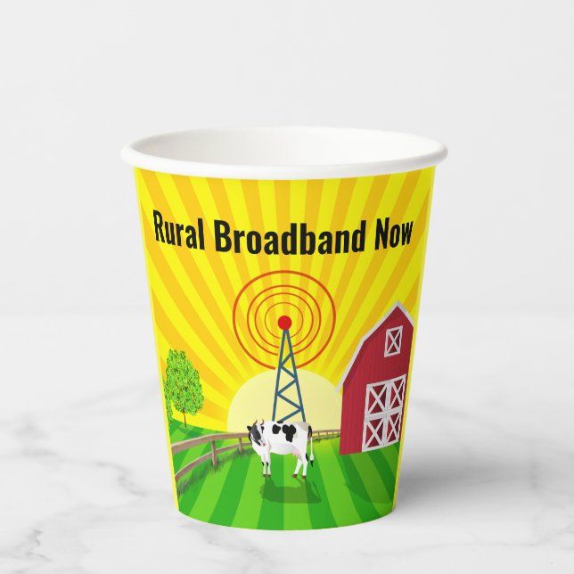Rural Broadband Now Paper Cups (Front)