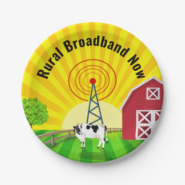 Rural Broadband Now Paper Plates (Front)