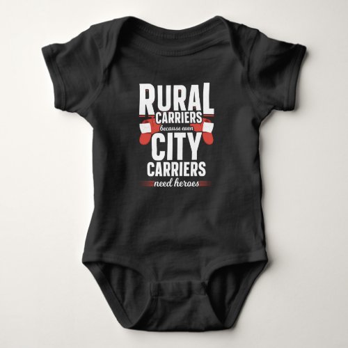 Rural Carriers Funny Mailman Delivery Baby Bodysuit
