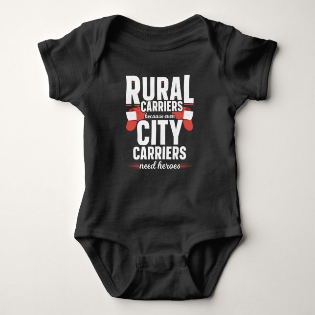 Rural Carriers Funny Mailman Delivery Baby Bodysuit (Front)
