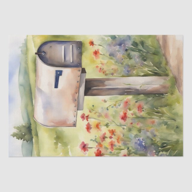 Rural Charm: Mailboxes, flowers and Farm Tissue Paper (Front)