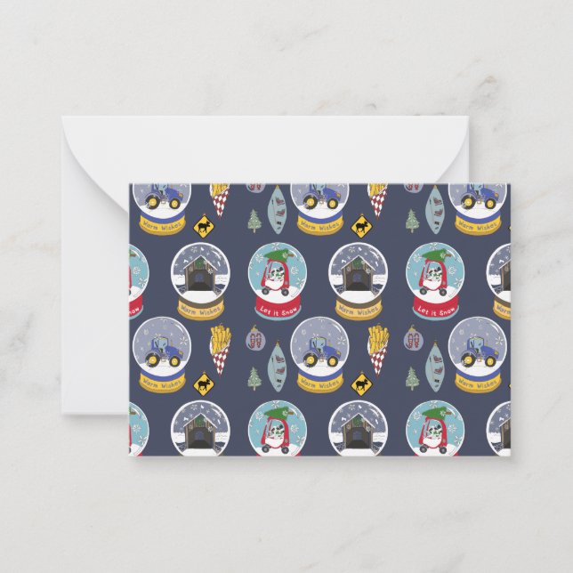 Rural Christmas  Note Card (Front)