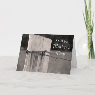 Rural Country Fence Post Happy Mother's Day Card