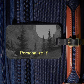 Rural country landscape luggage tag